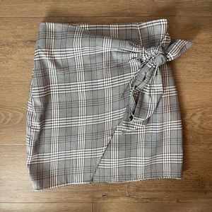 SABO SKIRT plaid wrap skirt